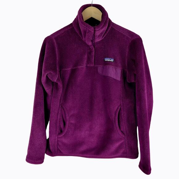 Patagonia Re Tool Snap T Pullover Fleece Top Purple Size M - Picture 2 of 6